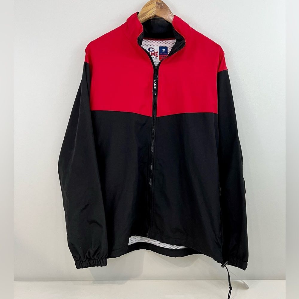 New Game Sportswear Mystic Windbreaker Jacket in Red Black